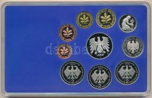 NSZK 1998J 1pf-5M (10xklf) forgalmi sor műanyag dísztokban, külső karton tokkal T:PP 
FRG 1998J 1 P...