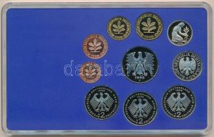 NSZK 1998G 1pf-5M (10xklf) forgalmi sor műanyag dísztokban, külső karton tokkal T:PP 
FRG 1998G 1 P...