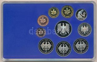 NSZK 1997J 1pf-5M (10xklf) forgalmi sor műanyag dísztokban, külső karton tokkal T:PP 
FRG 1997J 1 P...