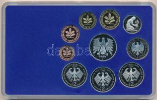 NSZK 1999A 1pf-5M (10xklf) forgalmi sor műanyag dísztokban, külső karton tokkal T:PP 
FRG 1999A 1 P...