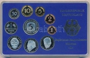 NSZK 2001D 1pf-5M (10xklf) forgalmi sor műanyag dísztokban, külső karton tokkal T:PP 
FRG 2001D 1 P...