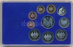 NSZK 2001D 1pf-5M (10xklf) forgalmi sor műanyag dísztokban, külső karton tokkal T:PP 
FRG 2001D 1 P...