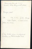 cca 1940 Csernyiczky Magda: Virágos mező. A miskolci Érseki Leánynevelő Intézet növendékének a "...