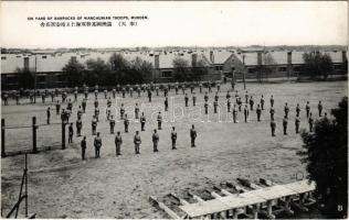 Shenyang, Mukden, Fengtian; On yard of barracks of Manchurian Troops, Chinese military