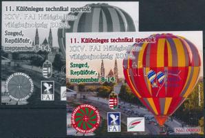 2024 11. Különleges technikai sportok - XXV. FAI Hőlégballon-világbajnokság emlékív pár, azonos 00000 sorszámmal