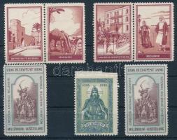 1896-1924 Közel-keleti sor , Millennium, Szt István év, 7 db régi magyar levélzáró