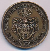 Kutas László (1936-) 1986. "MÉE Sopron / Liszt Ferenc halálának 100. évfordulója" bronz ké...