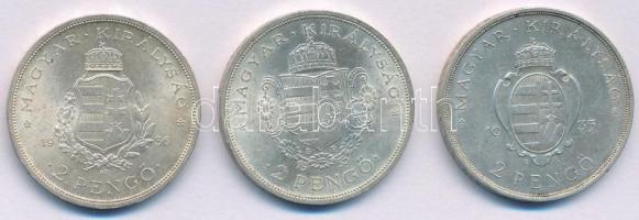 1935. 2P Ag "Pázmány" + 1935. 2P Ag "Rákóczi" + 1936. 2P Ag "Liszt Ferenc&q...