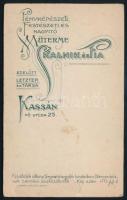 cca 1900-1910 Bajszos úr portréja, vizitkártya Skalnik és Fia (ezelőtt Letzter és Társa) kassai műte...