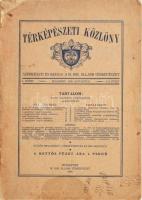 1930 Bp., Térképészeti Közlöny I. kötet 1-2. füzet, kiadja: M. Kir. Állami Térképészet, viseltes állapotban, 120p