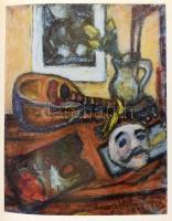 Philipp Clarisse: Czóbel. Bp., 1973, Corvina. Beragasztott újságkivágáson Czóbel és Kratochwill Mimi...