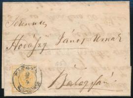 1855 1kr kézzel írott halotti értesítőn, nyomtatványként feladva / 1kr on handwritten printed matter &quot;RÁTÓTH&quot; (Gudlin 600 p) (58.000+)