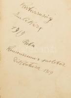 cca 1914-1923 Vöröskeresztes ápolónő emlékkönyve, az I. világháború idejéből és az azt követő évekbő...