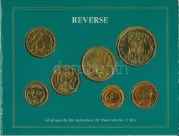 Ausztrália 1985. 1c-1$ (7xklf) aranyozott forgalmi szett karton dísztokban T:UNC kopott tok
Austral...