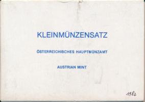 Ausztria 1982. 2gr-20Sch (8xklf) forgalmi sor + Bécsi Verde zseton, műanyag dísztokban T:PP
Austria...
