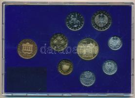 Ausztria 1984. 2gr-20Sch (8xklf) forgalmi sor + Bécsi Verde zseton, műanyag dísztokban T:PP
Austria...