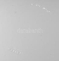 Pyrex Corning exkluzív, ezüstözött szervírozó tál, üveg betéttel d: 36 cm