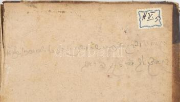 Mischnajoth. Héber nyelvű könyv, a címlapján Kecskeméti Lipót (1865-1936) nagyváradi főrabbi névbély...