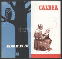 cca 1960 Caldea és Kofka tabletta reklámlapok (2 db), 20,5x10,5 cm