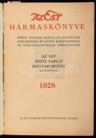 1928 Az Est Hármaskönyve, kiadói papírkötésben, kissé kopottas állapotban