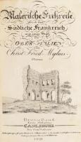 Mylius, Christian Friedrich: Malerische Fußreise durch das südliche Frankreich und einen Theil von Ober-Italien von - - - Pfarrer. Dritter Band. Carlsruhe, 1819, Szerzői kiadás [bey dem Verfasser], 2+290+2+419 p. Német nyelven. Korabeli félbőr-kötés, kopott borítóval, a hátsó tábla belsején a papír részben feljött.