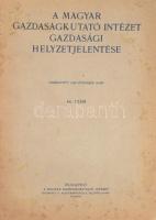 1936-1941 A Magyar Gazdaságkutató Intézet gazdasági helyzetjelentése, 7 db