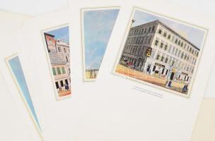 1972 Pest Buda anno 1838. 13 metszet reprodukciót tartalmazó mappa, kísérő füzettel, komplett!