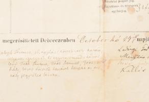 1871 Debrecen, a helvét hitvallásuak debreczeni főtanodájának (Debreceni Református Kollégium) bizon...
