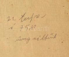 Jelzés nélkül: Mákgubók. Olaj, vászon, fakeretben. 66×48 cm