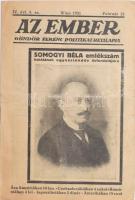 1921 Az Ember c folyóirat Göndör Ferenc politikai hetilapja. Somogyi Béla emlékszám. IV. évf. 8. sz.