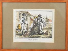 1853 Klimkovics Ferenc: Székely népviselet, kőnyomat, illusztráció Kubinyi Ferenc-Vahot Imre: Magyar...