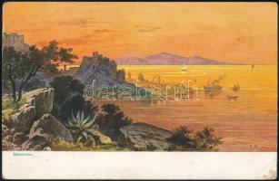 1918 Tábori posta képeslap "S.M. SCHIFF BUDAPEST"