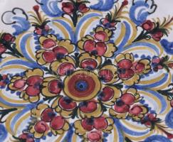 Keck német kézzel festett kerámia tányér jelzett, hibátlan d: 23 cm