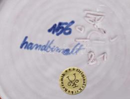 Keck német kézzel festett kerámia tányér jelzett, hibátlan d: 23 cm