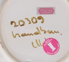 Turban német kézzel festett kerámia tányér jelzett, hibátlan d: 27 cm