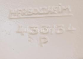 Herbolheim német kézzel festett kerámia tál jelzett, hibátlan d: 34 cm