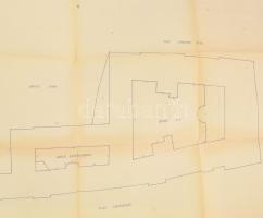 1972 A Pénzügyminisztérium budavári épületének (Bp. I., Hess András tér 5.) tervrajzai, össz. 13 db:...