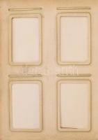 Szecessziós fotóalbum réz veretes, bőr kötésben. Vizitkártyák és kabinetfotók részére 23x30 cm Megkí...