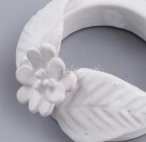 6 db kerámia szalvétagyűrű. mázas, apró mázhibákkal d: 5,5 cm