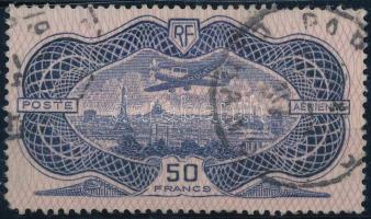 Franciaország 1936 Repülő Mi 321 (Mi EUR 300.-) (bal alsó sarokfog hiba / corner fault)