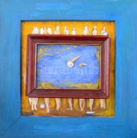 Szalay Pál (1953-2015): Kisebb méretű, részben jelzett és részben jelzés nélküli festmények, rajzok,...