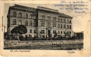 1910 Ungvár, Uzshorod, Uzhhorod, Uzhorod; Kir. katolikus főgimnázium. Völgyi József kiadása / Catholic grammar school (EK)