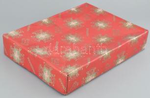 Dúsan csiszolt kristály kék pezsgőspohár, 6 db, original dobozban, hibátlan, m: 24 cm