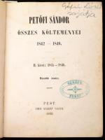 Petőfi Sándor összes költeményei I-II. kötet. . I. köt.: 1842-1844. II. köt: 1845-1846. [Pest, 1848,...