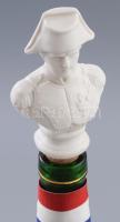 Napoleon brandy üveg, Napoleon porcelán büszt dugóval, 6 darab Napoleon brandy pohárral