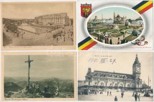 21 db RÉGI külföldi város képeslap vegyes minőségben / 21 pre-1945 mostly European town-view postcards in mixed quality