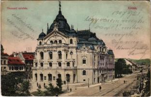 1907 Kassa, Kosice; Nemzeti színház. Eschwig és Hajts kiadása / theatre (EK)