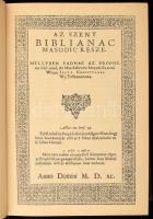 Vizsolyi Biblia. I-II. kötet. Bp., 1990, Helikon. Kiadói dombornyomott, aranyozott, bordázott gerinc...