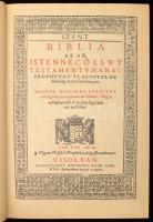 Vizsolyi Biblia. I-II. kötet. Bp., 1990, Helikon. Kiadói dombornyomott, aranyozott, bordázott gerinc...