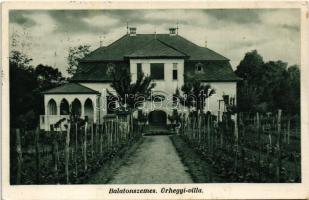 1935 Balatonszemes, Úrhegyi villa, szőlőskert. Dobránszki Testvérek kiadása (EB)